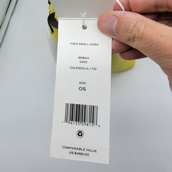 Tory Burch Thea Small Hobo Candula Yellow - Picture 8 of 9